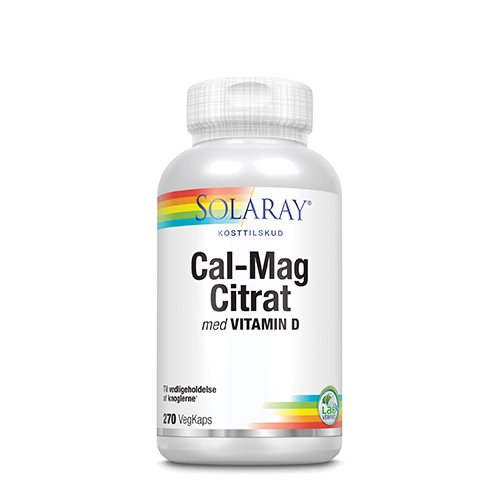 Solaray Calcium Magnesium Citrat m. Dvit. 270 kapsler Kosttilskud