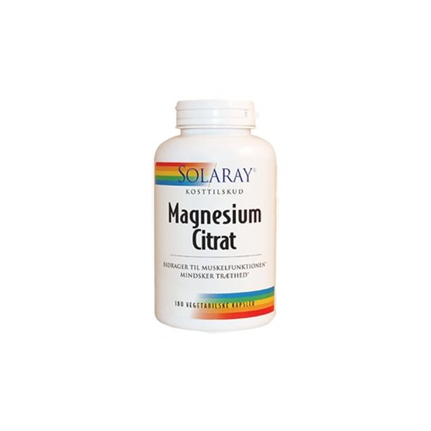 Solaray Magnesium Citrat 400 mg. - 180 stk. | Stort udvalg